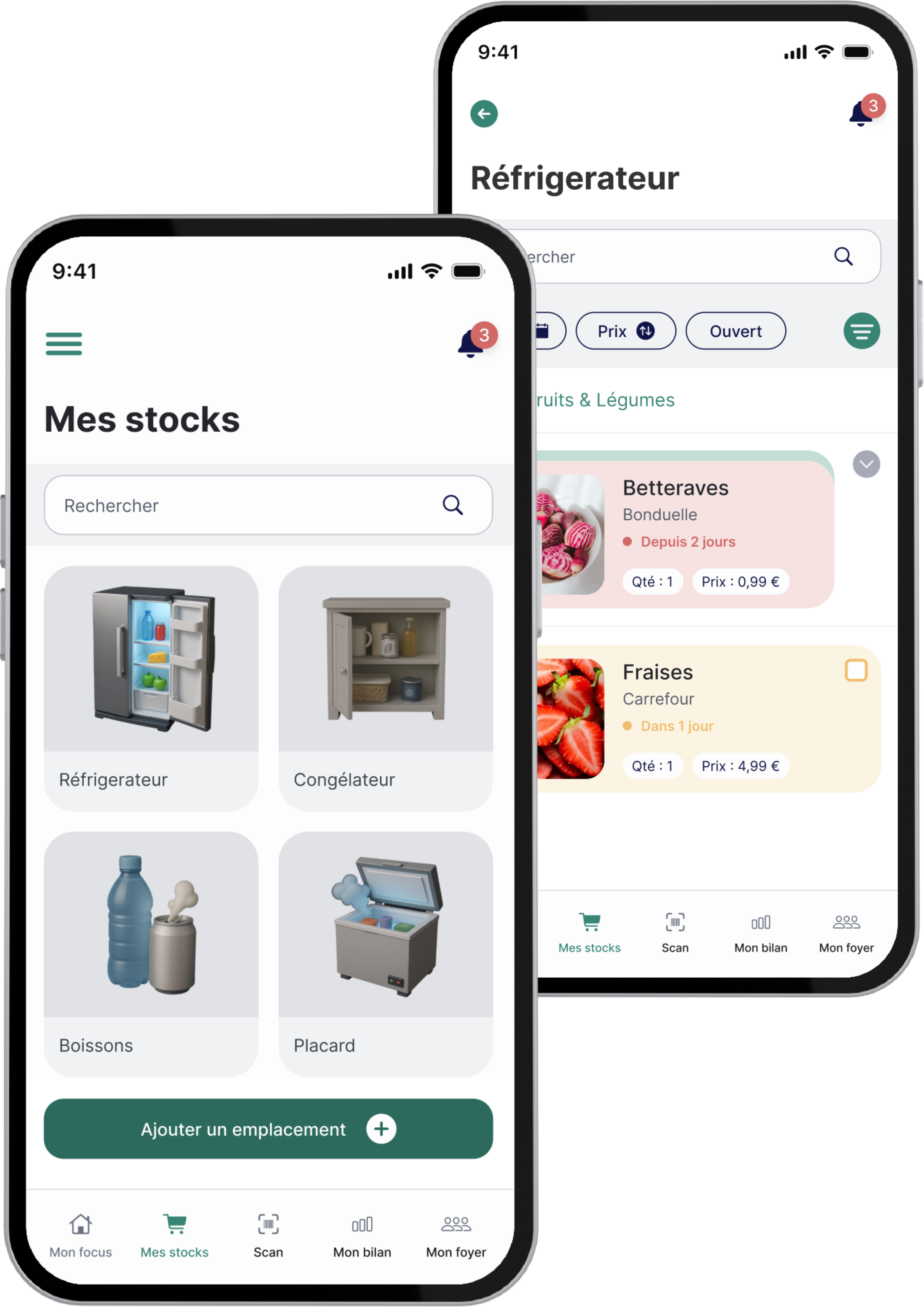 Interface MeaL - Achète malin et dépense moins avec les listes de courses intelligentes